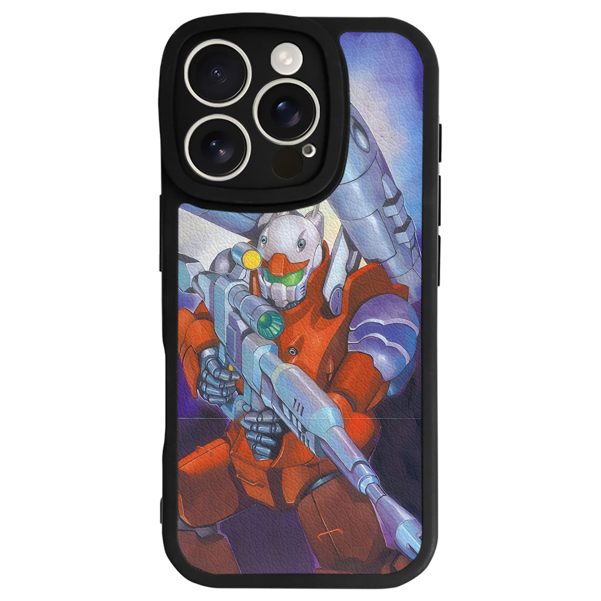 （画像用） 機動戦士ガンダム Mobile Suit Gundam 【iPhone 16シリーズ対応】シリコンスマホケース（レザー調） 材質：シリコン